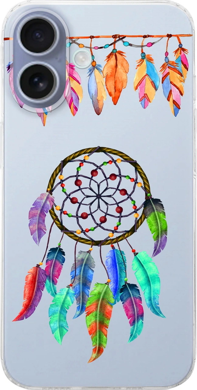 Apple Uyumlu iPhone 17 İle Nazar 7 Baskılı Şeffaf Kılıf
