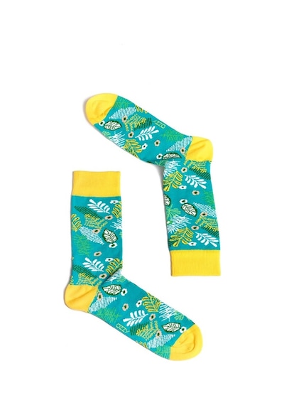 Ozzy Socks Lime Desenli Çorap Çok Renkli