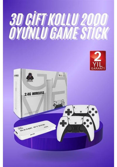 4k Ultra Hd Oyun Konsolu, 2.4g Çift Kollu 3d 4k Hd Game Stick