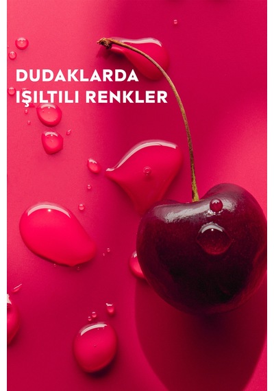 Kiraz Dudak Bakım Kremi 4.8gr, Nemlendirici, Hafif Kırmızı Işıltı, Dudak Parlatıcısı