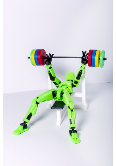 Koleksiyon Dummy Figür Bench Press Yapan Hareketli Eklemli Pozlanabilir Figür