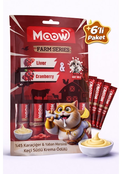 Ciğerli Kızılcıklı Keçi Sütlü Kedi A Ödülü 6x12g