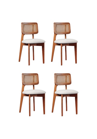 Kuzey Sandalye Ahşap Gürgen 4 Lü Set Cafe,restaurant,mutfak,salon,yemek Odası Sandalyesi Ceviz