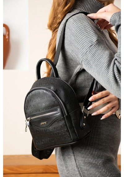 Kadın Orijinal Just Polo Siyah Yeni Sezon Şık Sırt Çantası Shopper
