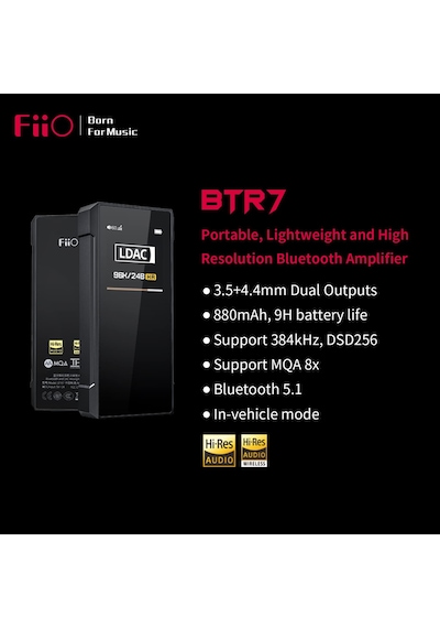 FiiO BTR7 (USB Type C to Type C) Yüksek Çözünürlüklü Taşınabilir