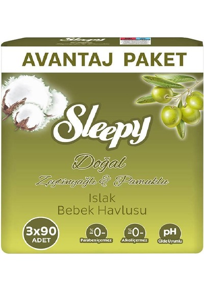 Sleepy Islak Havlu 3X90'Lı Zeytınyaglı