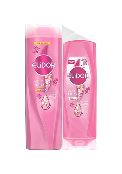 3 Adet Elidor Güçlü Parlak Şampuan 400 Ml + Saç Bakım Kremi 200 Ml