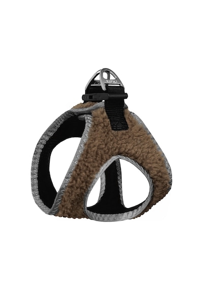 Markapet Üç Kilitli Kürklü Kedi Köpek Göğüs Tasması 20-24 CM Xxx-small Taba