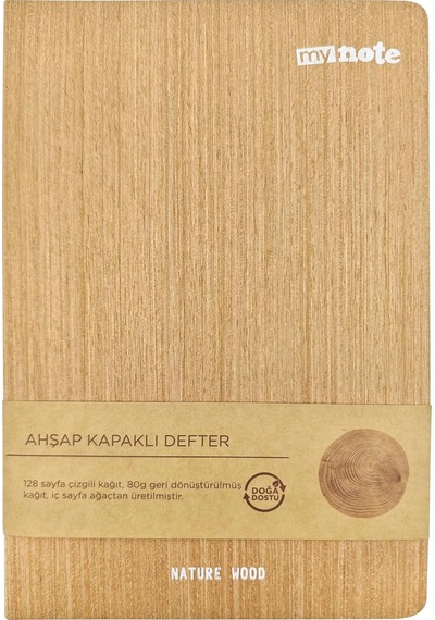 A5 Ahşap Kağıt Kaplı Defter 103 Ivory
