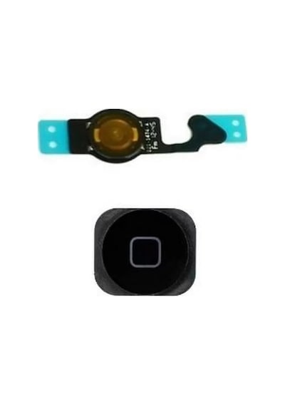 Apple   Uyumlu iPhone 5 Home Tuşu+tuş Bordu Flex Kablo Siyah
