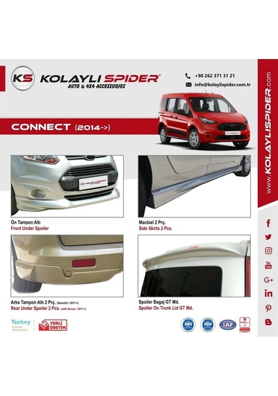 Ford Connect Kapı Kolu 4 Prç Krom 2014 Ve Sonrası