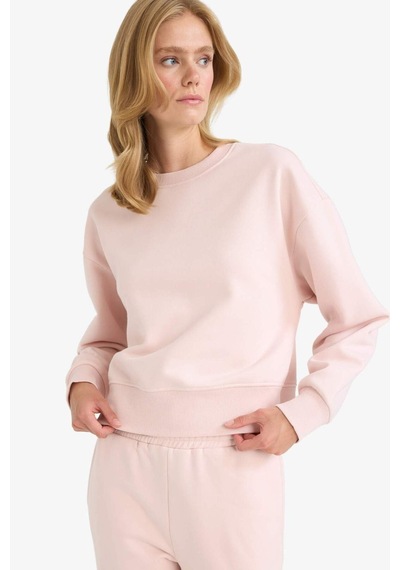 Defacto Boxy Fit Bisiklet Yaka Basic Düz Sweatshirt B8568ax25aupn364 Pembe Defacto Boxy Fit Bisiklet Yaka Basic Düz Sweatshirt B8568ax25aupn364 Pembe