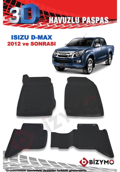 Isuzu D-Max 2012 Ve Sonrası 3D Paspas Takımı Bizymo