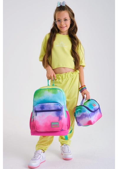 Coral High Kids Renkli Batik Desenli 3 Lü Okul Çanta Seti Set0123739
