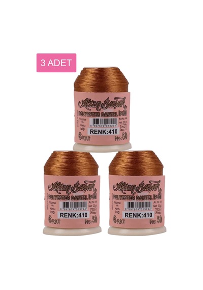 3 Adet Altınbaşak Oya Ve Dantel İpi 20 Gr - Royaleks - No: 410