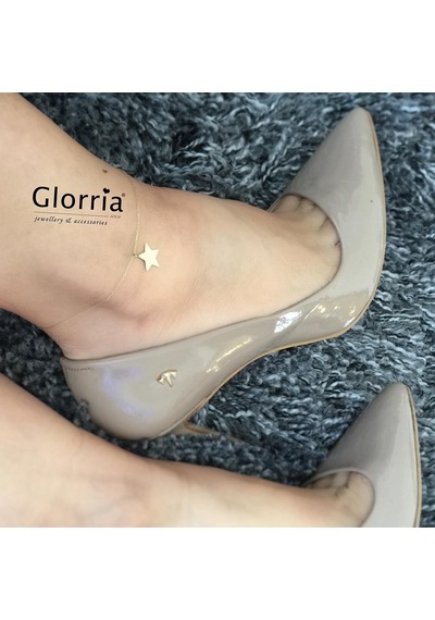 Glorria Altın Yıldız Halhal Çok Renkli