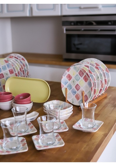 Keramika Takım Kahvaltı Colors 51 Parça 12 Kişilik