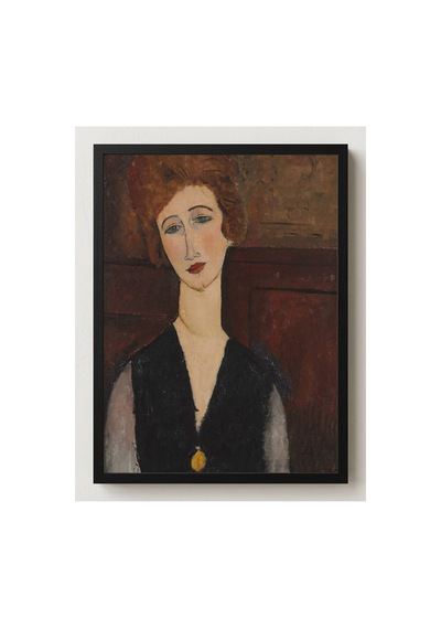 Klasik Sanat Modigliani Bir Kadın Portresi Çerçevesiz Poster 21x30 Cm A4 Tablo Klasik Sanat