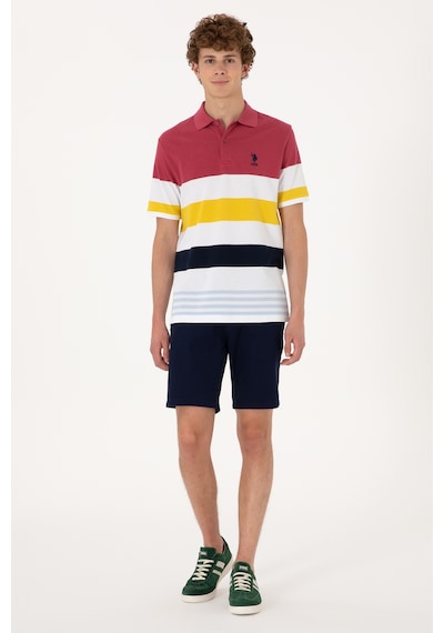 U.S. Polo Assn. Erkek Regular Fit Polo Yaka Vişne Tişört 50306820-VR223