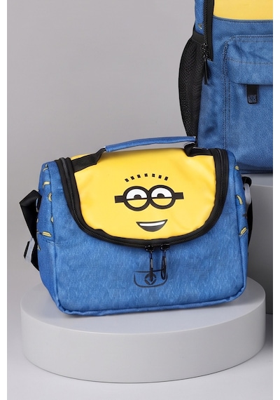 X Dekomus , Lisanslı Minions Banana Mood Collection Büyük Boy Okul,termoslu Beslenme Ve Kalem Çantası Seti Altın