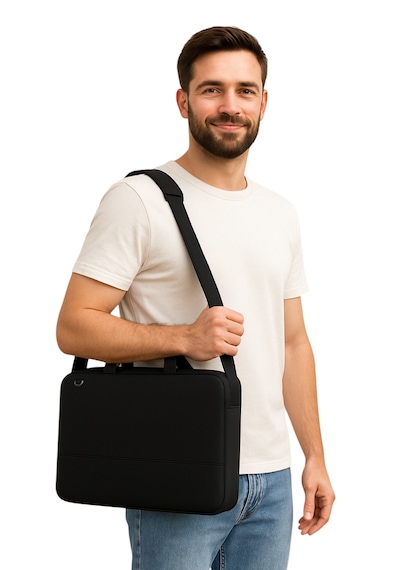 Çantachım Laptop Çantası 15.6'' İnç Evrak Çanta Tüm Markalarla Uyumlu Siyah