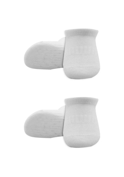 2'li Sneakers Kaymaz Basic Penye Çorap Bs20103 Beyaz Beyaz Renkli Çok Renkli
