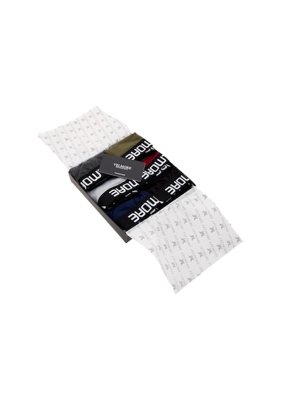 Velmore 6 Lı Kutu Premium Erkek Boxer Likralı Ve Pamuklu İç Giyim Siyah