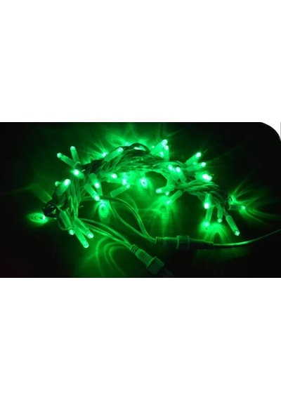 YILBAŞI LED IŞIK İP LED 10 MT YEŞİL SABİT IP65 BEYAZ KABLO AL-80