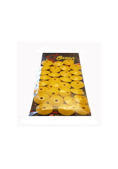 Sazan Dip Yemi Ufo Boncuk Sarı 16 Mm (Dar Delik) 30 Adet
