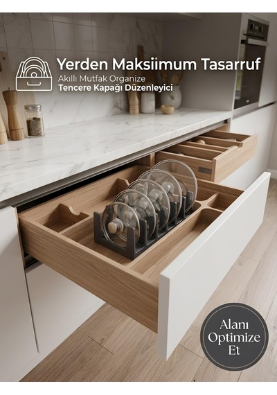 Beylini 6 Bölmeli Tencere Kapağı Ve Tabak Düzenleyici Çekmece İçi Diğer