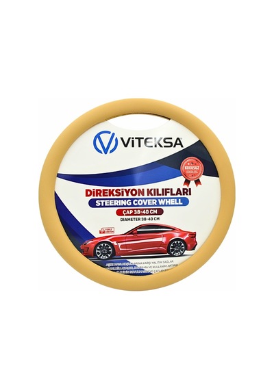 Lüks Kokusuz Silikon Direksiyon Kılıfı Bej