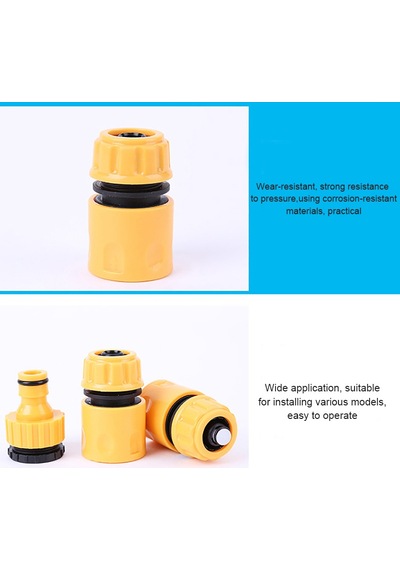 3pcs Bahçe Plastik Hortum Konnektör Borusu Hızlı Conection Adaptörü Su Durdurma Konnektörü 1/4inch