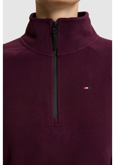 U.S. Polo Assn. Kadın Bordo Yarım Fermuarlı Sweatshirt 50329013-vr180 Dark Plum