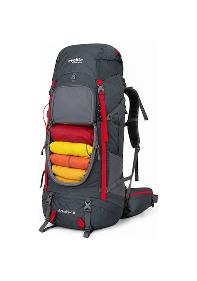 Evolite Ares 65+10l Sırt Çantası Antrasit-siyah