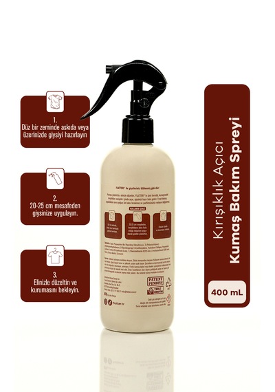 Flatter Kırışıklık Açıcı & Kumaş Bakım Spreyi 400ml + 100ml X2 4'lü Set
