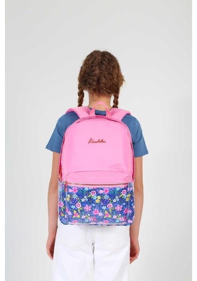 Kaukko Soft Floral Sırt Çantası Pink K1732