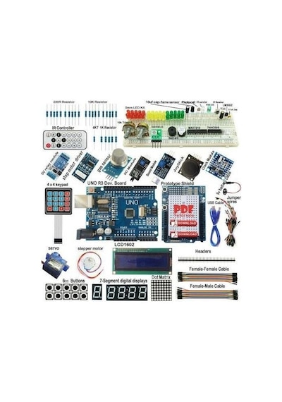 Arduino Uno R3 Ultimate Başlangıç Seti Kutulu 190 Parça 395 Adet Set