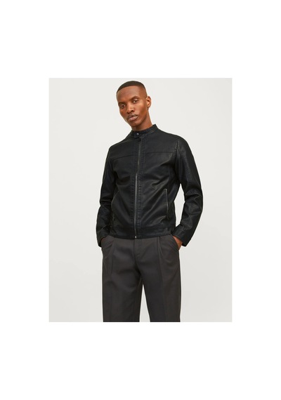 Jack & Jones Jjewarner Jacket Noos Siyah Erkek Deri Ceket 12182461