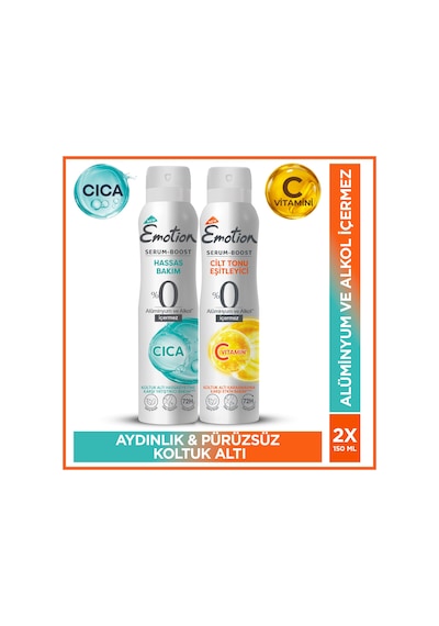 Serum Boost Koltuk Altı Hassasiyetine&kararmasına Karşı Etkili Deodorant 2x150 Ml %0 Alüminyum&alkol