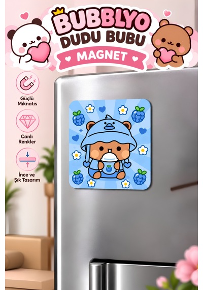 Dudu Bubu Dekoratif Buzdolabı Magneti Lacivert