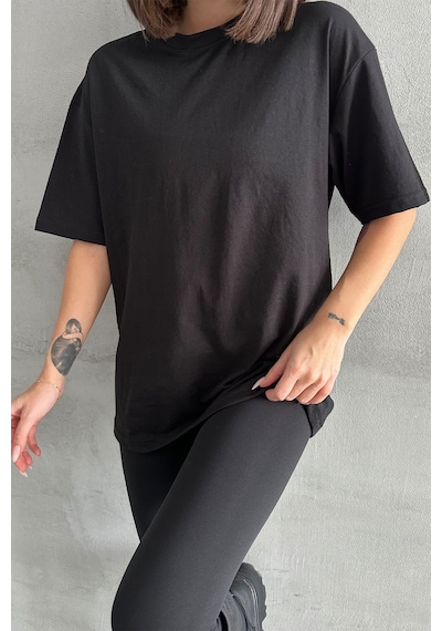 Kadın Oversize T-shirt Siyah