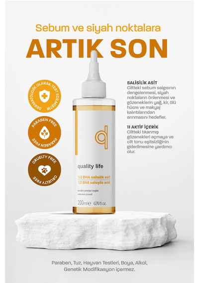 Quality Life Gözenek Sıkılaştırıcı ve Akne Karşıtı Tonik 200 ML