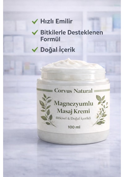 Corvus Natural Magnezyumlu Masaj Kremi 100 ML