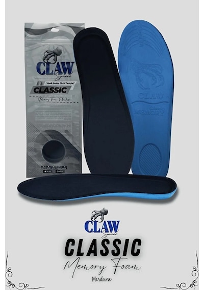 Sepet Pazarola 36-40 Numara Uyumlu Siyah Pro+ Special Classic Hafızalı Memory Foam Günlük Tabanlık - Kesilebilir & Konforlu