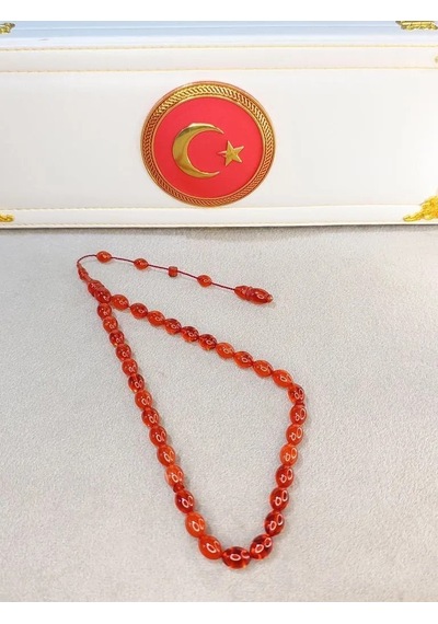 Ateş Kehribar Tesbih Muhammet Tacir Usta Yapımı 97176755