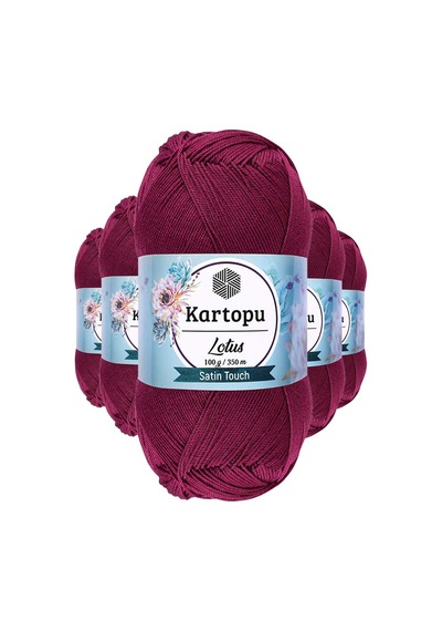 5 Adet Lotus Bikini Büstiyer Bluz Örgü İpi K747 Mürdüm