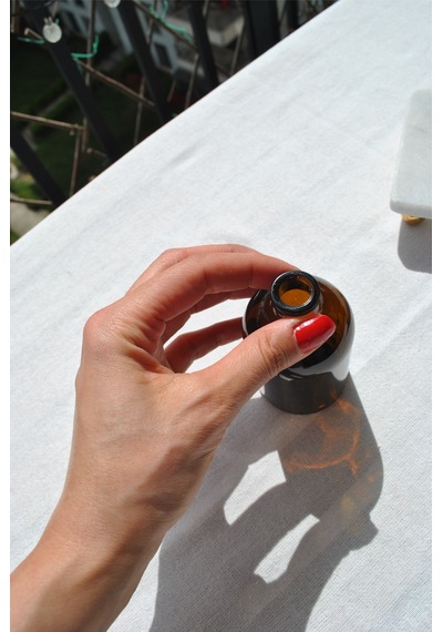 2 Adet Mini Vazo Amber Cam Dekoratif Minimal Cam Şişe 100 Ml İskandinav Kahverengi Vazo Seti