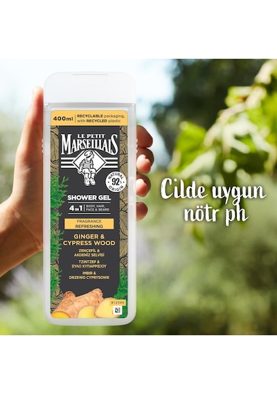 Le Petit Marseillais Duş Jeli Zencefil & Akdeniz Selvisi 400 ML x3
