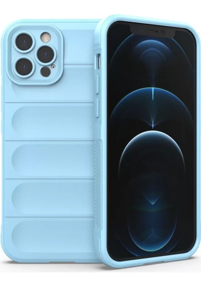 Newface Apple İphone 12 Pro Kılıf Optimum Silikon - Sky Blue Açık Mavi