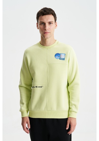 AR-MA Arma Şık Erkek Regular Fit 3 İplik Şardonlu Bisiklet Yaka Sweatshirt 001